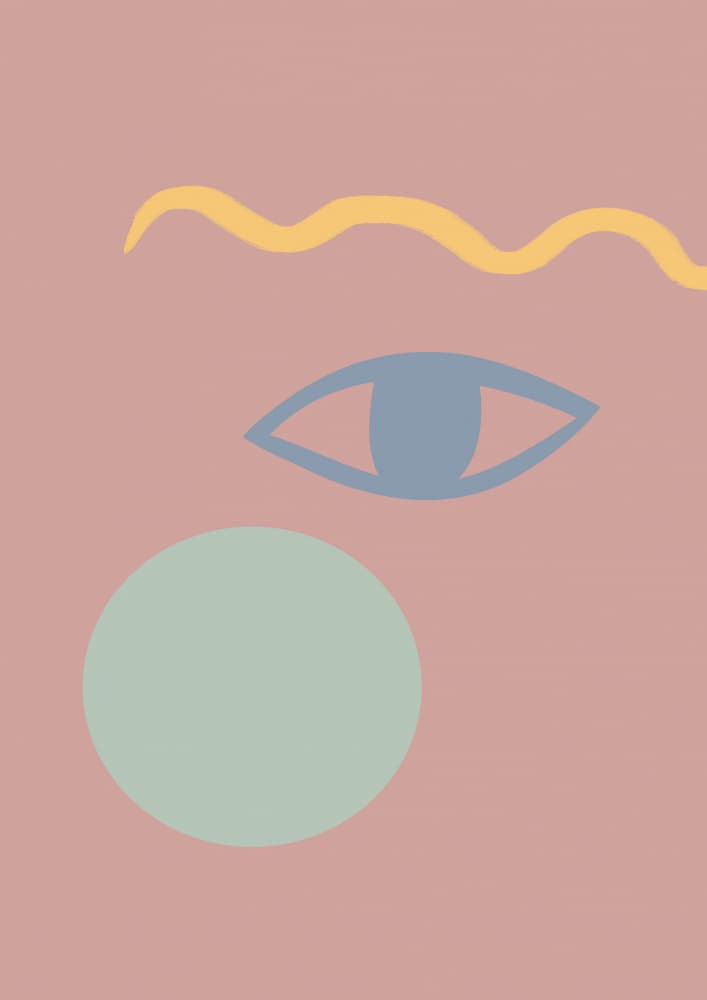 Abstract Eye Shapes by Talitha McQueen — canvas wall art