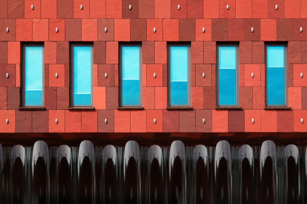 Modern Building Reflections by Hans-Wolfgang Hawerkamp — canvas wall art