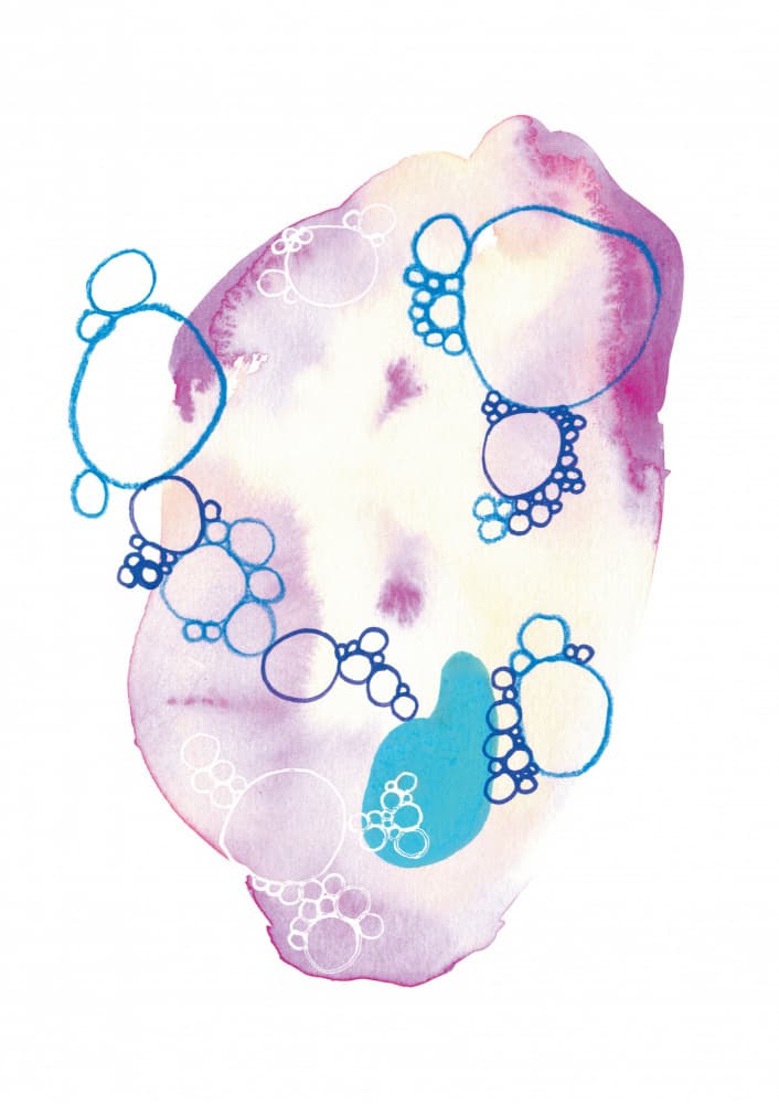 Soft Abstract Bubbles by Amy Louise Baker — canvas wall art