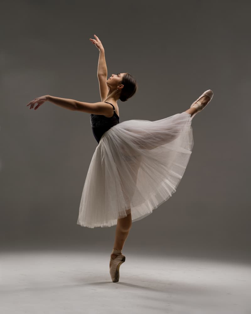 Graceful Ballerina Pose by Aneta Nikolova — canvas wall art
