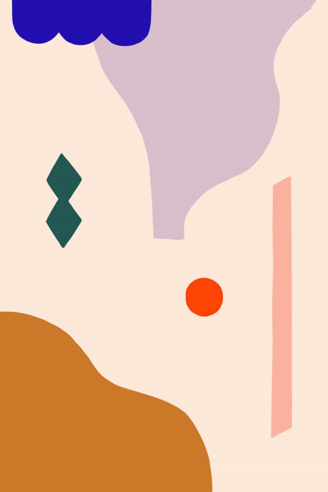 Colorful Modern Shapes by Maren Gross — canvas wall art