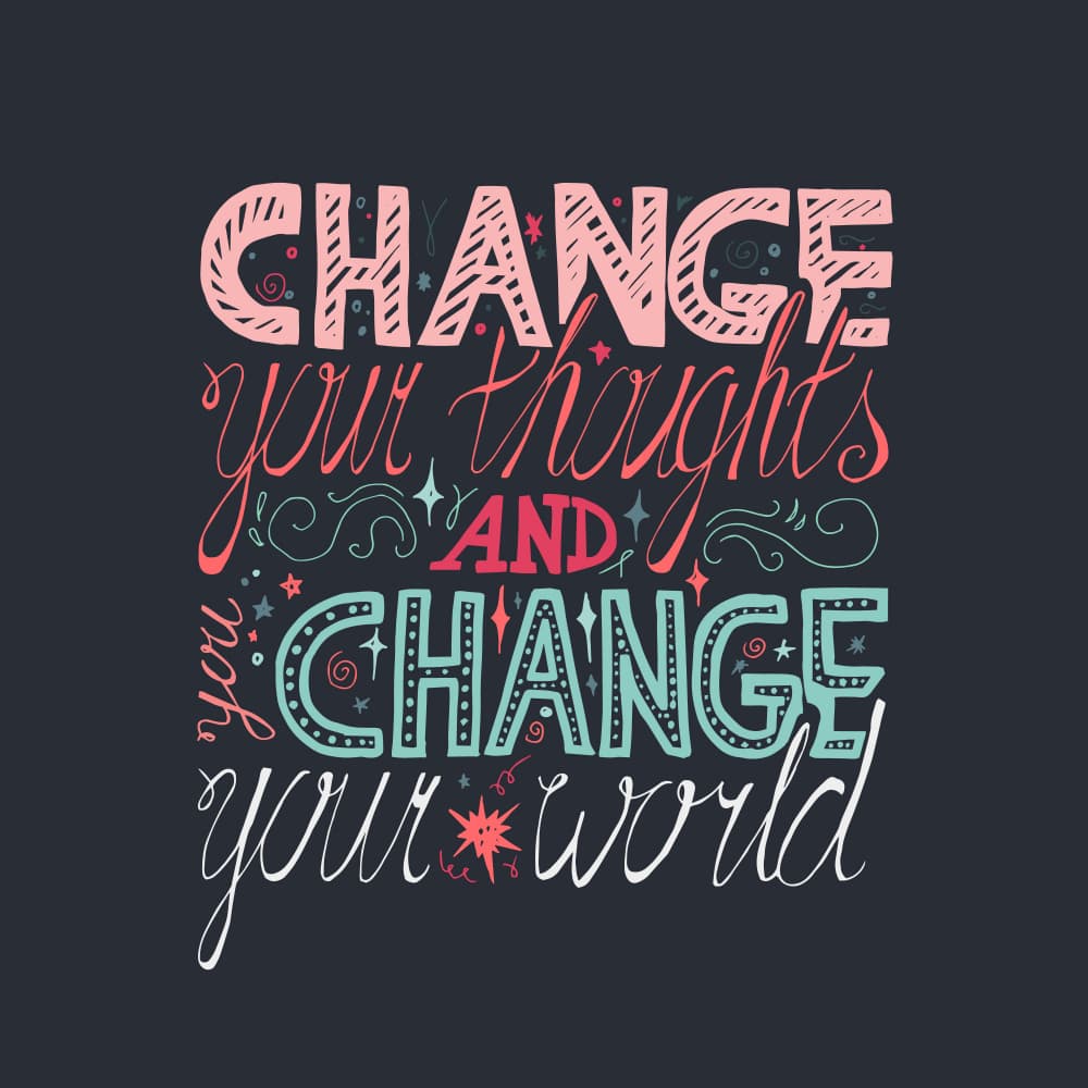Change Your Thoughts World by Marika Barsrsind — canvas wall art