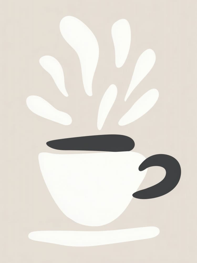 Minimalist Coffee Splash by Imaginative — canvas wall art