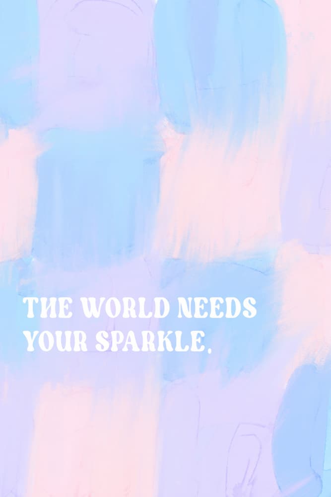 Theworldneedsyoursparkle by Treechild — canvas wall art