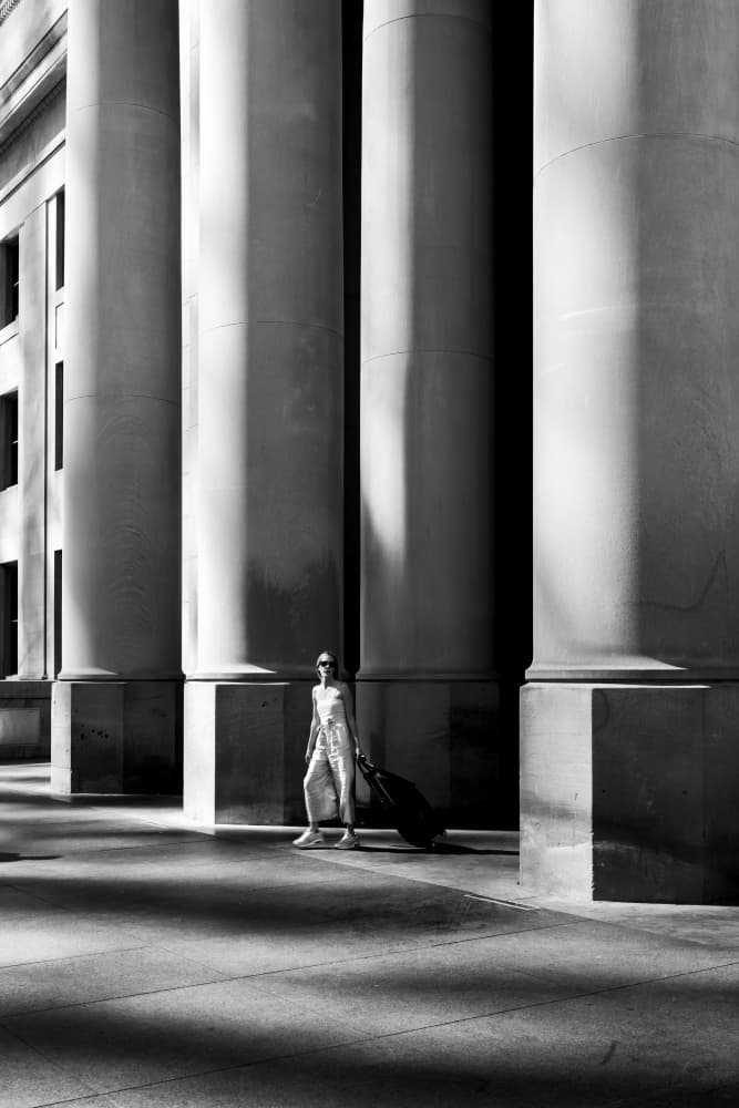 Grand Columns Shadow Walk by Li Ying — canvas wall art
