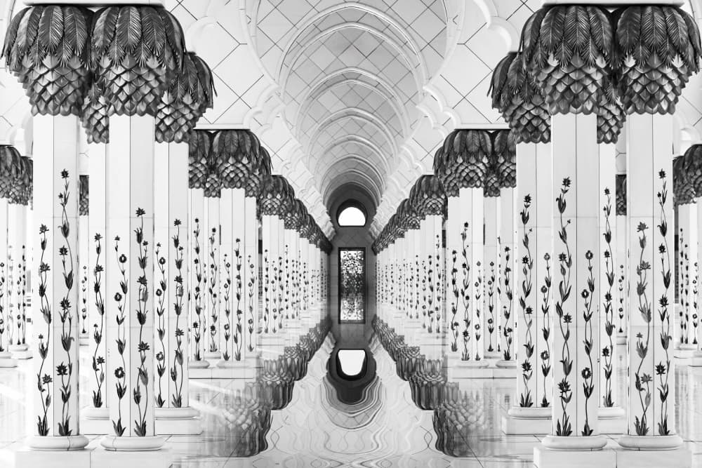 Grand Mosque Columns by Hans-Wolfgang Hawerkamp — canvas wall art