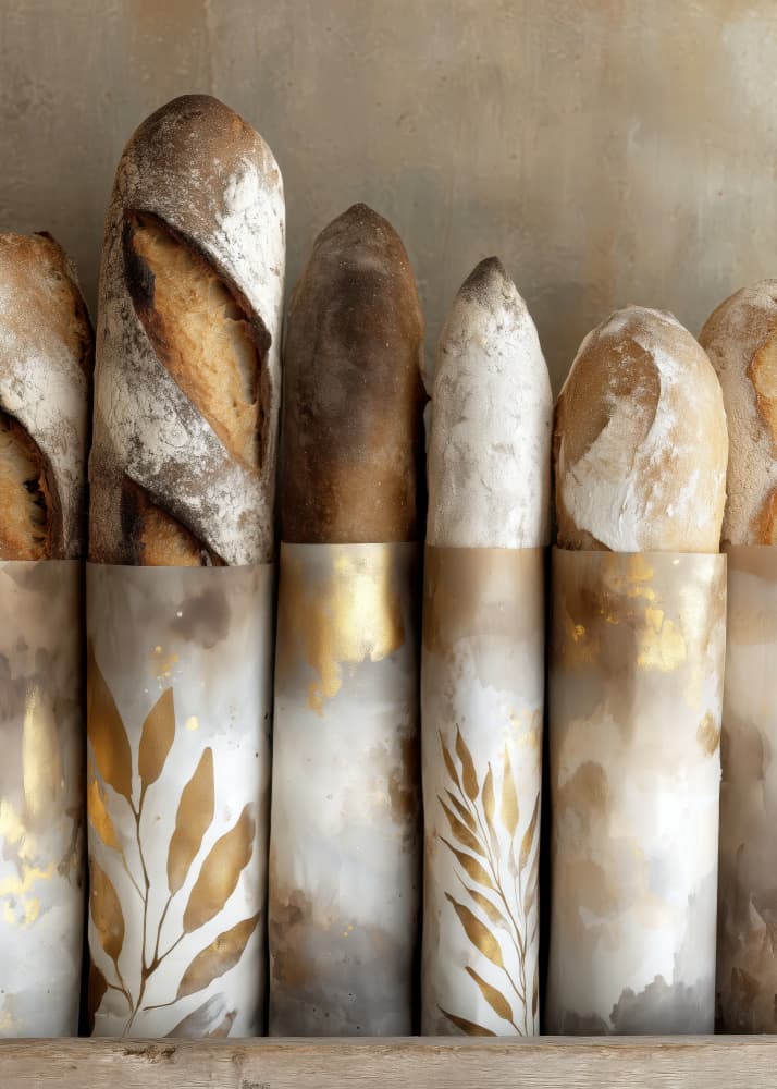 Artisan Golden Loaves by Justyna Jaszke — canvas wall art
