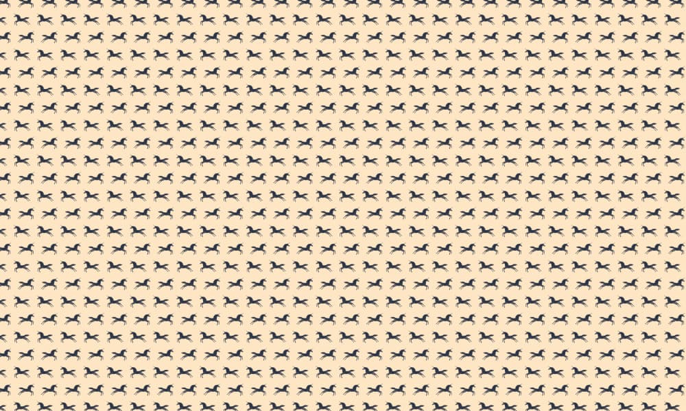 Trotting Horse Pattern by Florent Bodart — canvas wall art