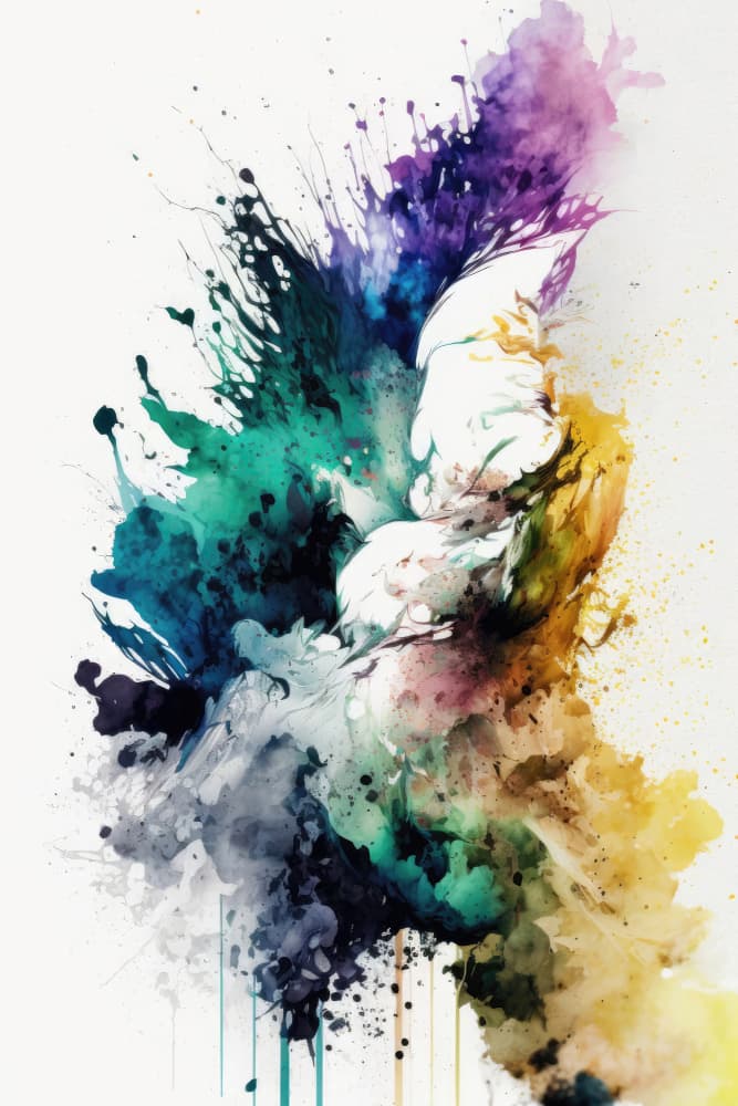Vibrant Color Splash by Mauro — canvas wall art