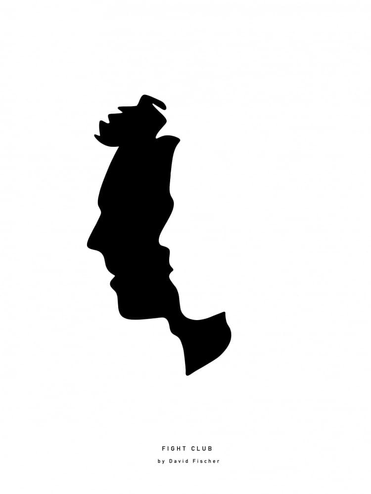 Contrasting Male Profiles by Anne-Marie Volfova — canvas wall art
