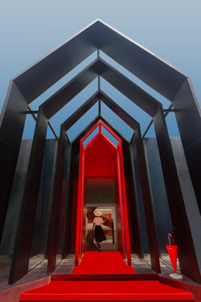 Dramatic Red Entrance by konglingming — canvas wall art