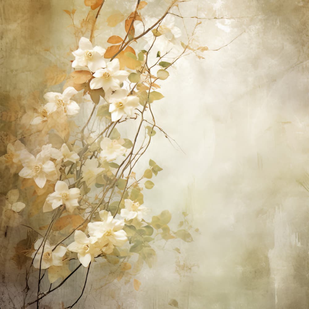 Delicate White Blooms by Bilge Paksoylu — canvas wall art