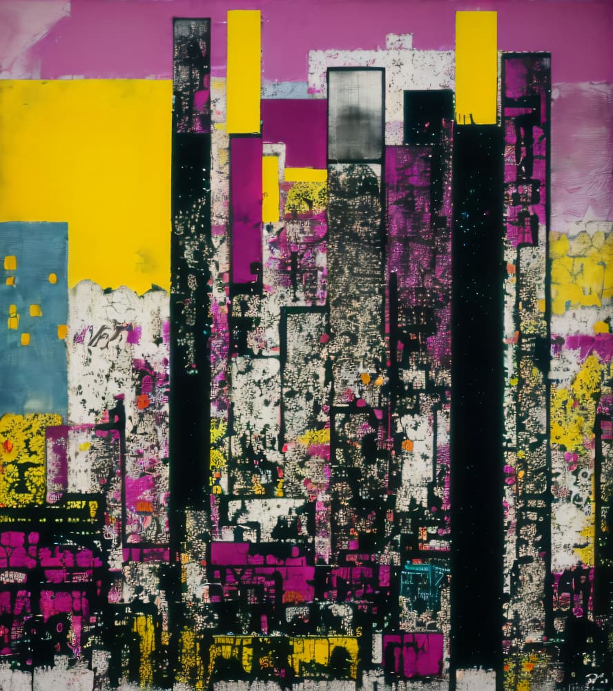 Vibrant City Blocks by Cicero Spin — canvas wall art