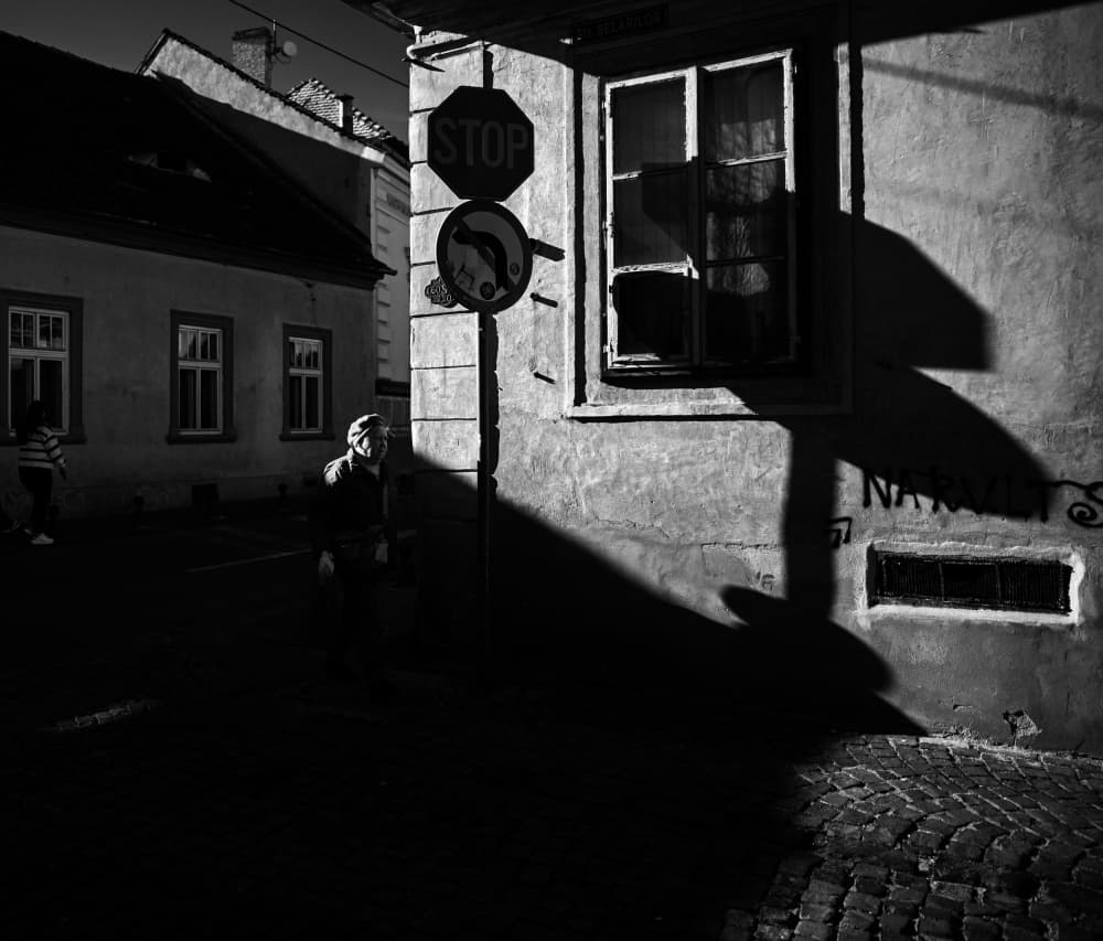 Man In Urban Shadows by Julien Oncete — canvas wall art