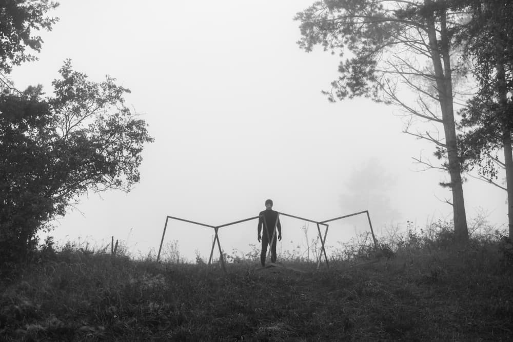 Solitary Figure In Mist by Leszek Paradowski — canvas wall art