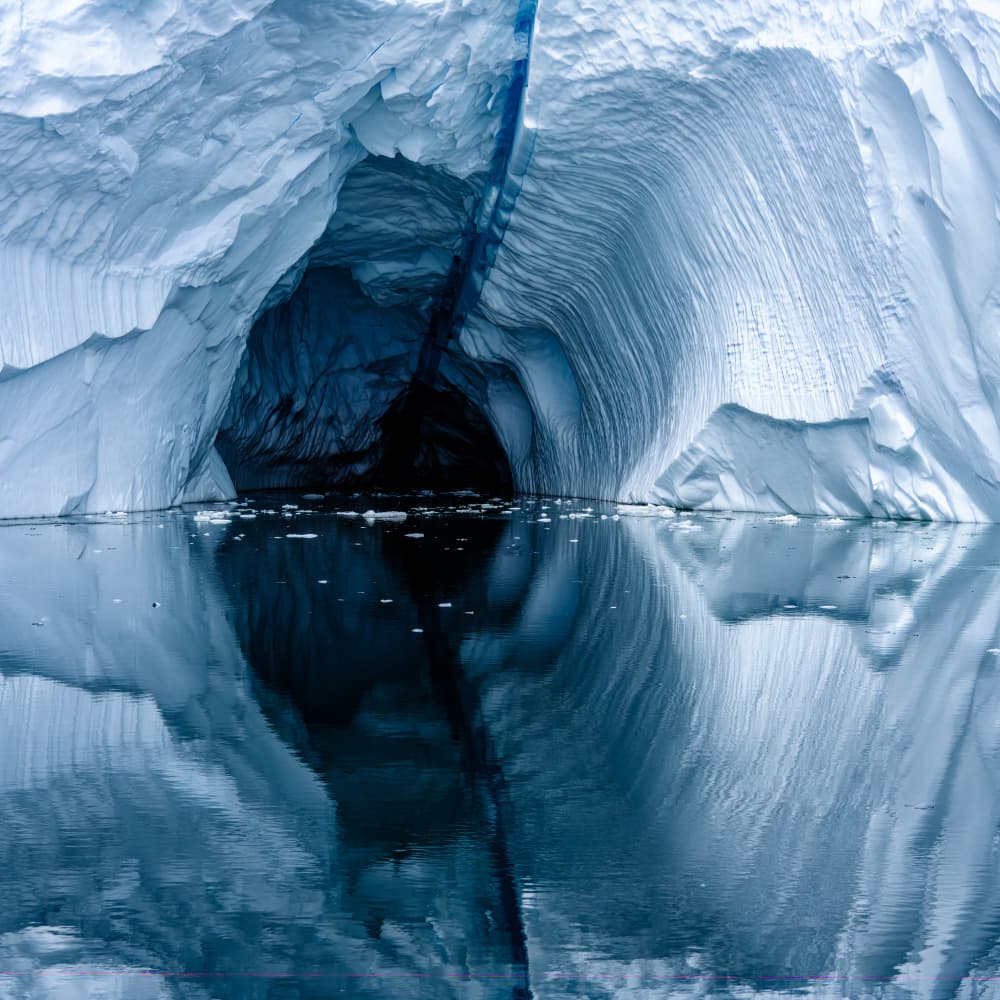 Deep Blue Ice Cave by Robert Bolton — canvas wall art