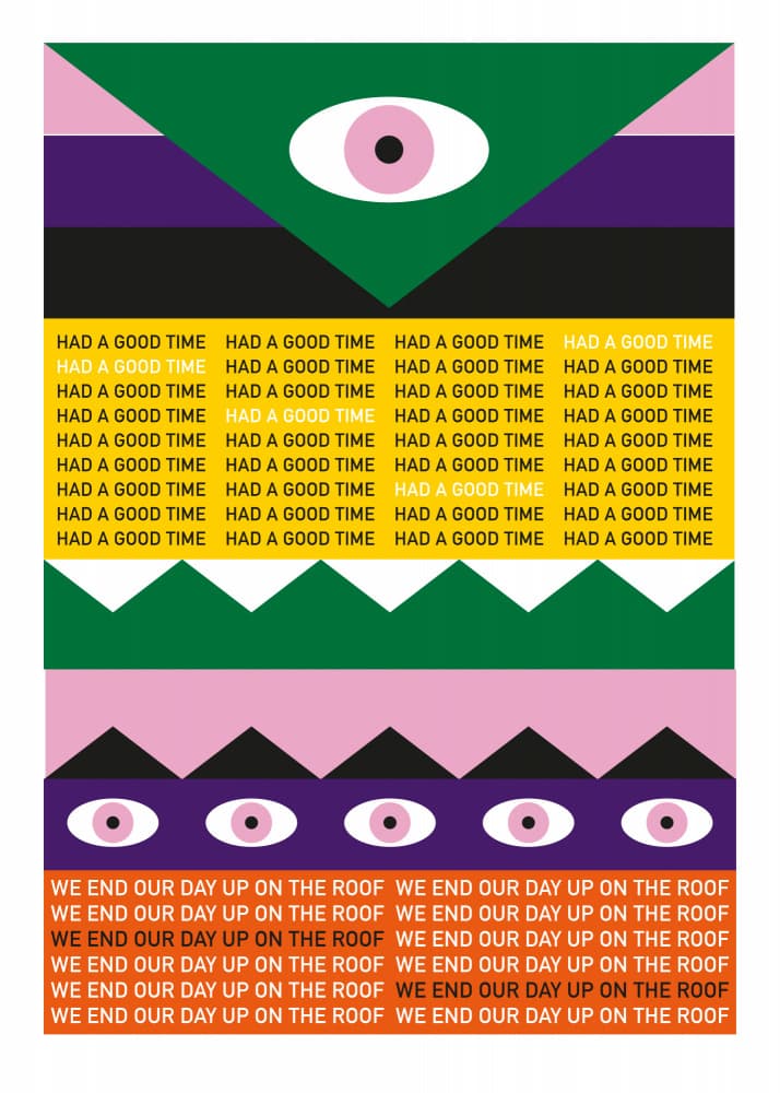 Colorful Good Time Pattern by SERGIO ORTIZ — canvas wall art