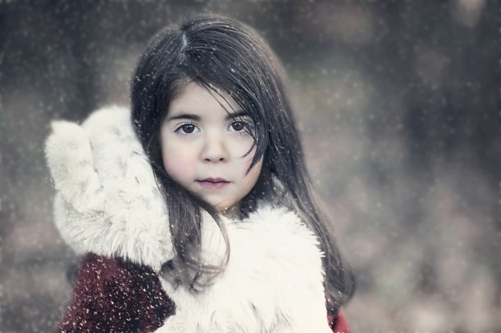 Serene Winter Girl by Carmit Rozenzvig — canvas wall art