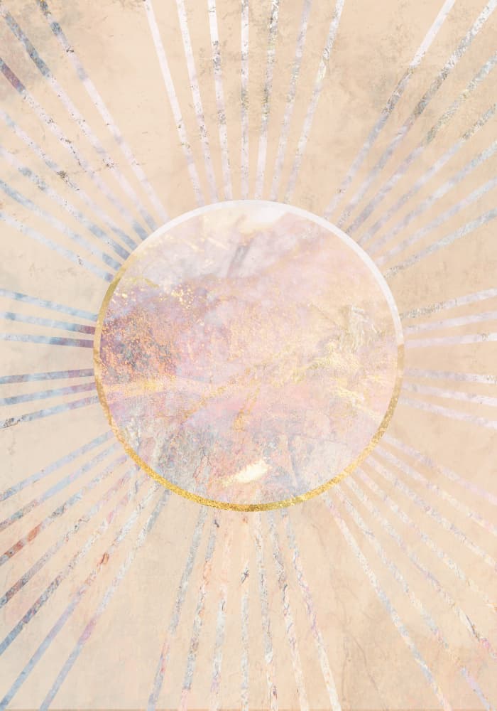 Radiant Golden Circle by Sarah Manovski — canvas wall art