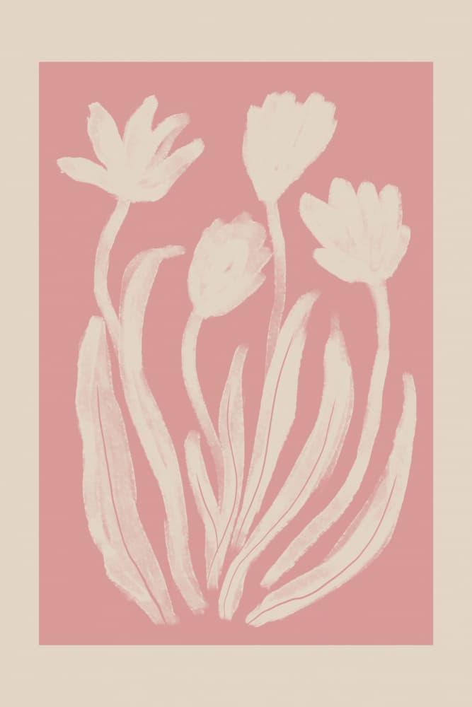 Soft Pink Botanicals by Melloi Art Prints — canvas wall art