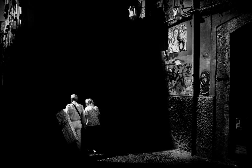 Urban Shadows Walk by Antonio Grambone — canvas wall art