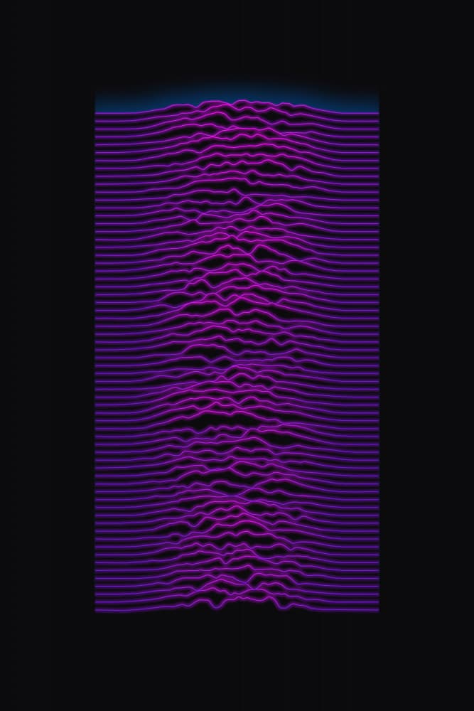 Glowing Sound Waves by amini54 — canvas wall art