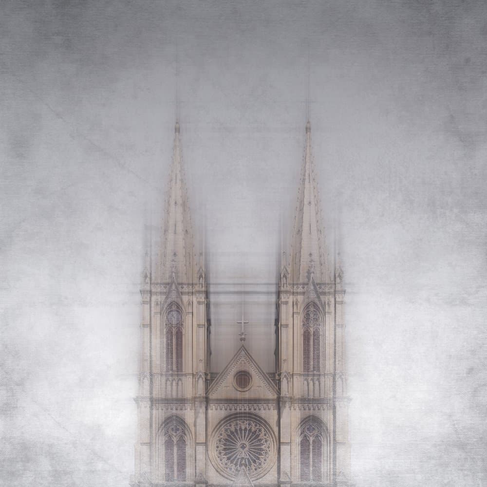 Misty Gothic Cathedral by Alvin Wang — canvas wall art