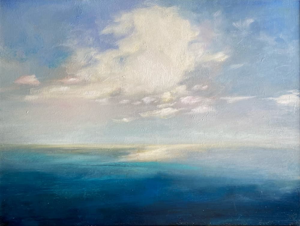 Serene Ocean Horizon by Julia Purinton — canvas wall art