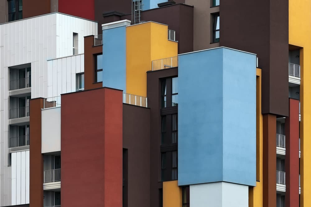 Vibrant City Facades by Fiorenzo Rondi — canvas wall art