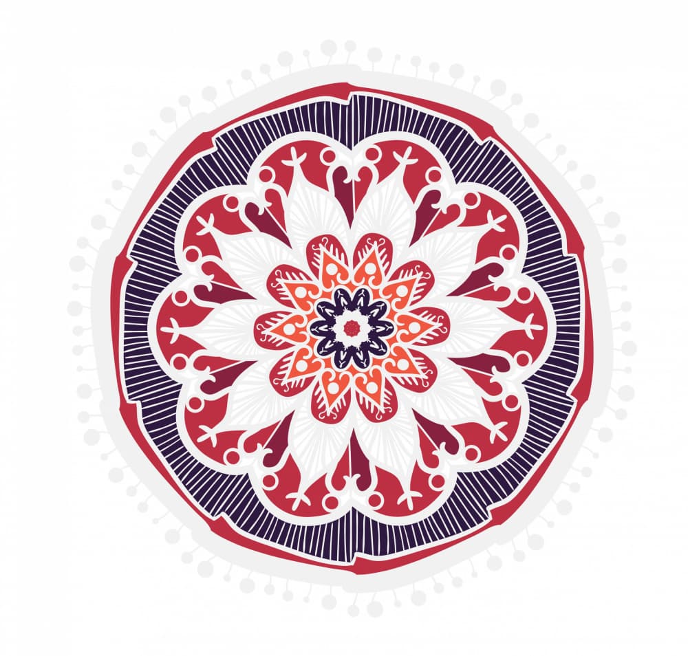 Vibrant Mandala Bloom by Marika Barsrsind — canvas wall art