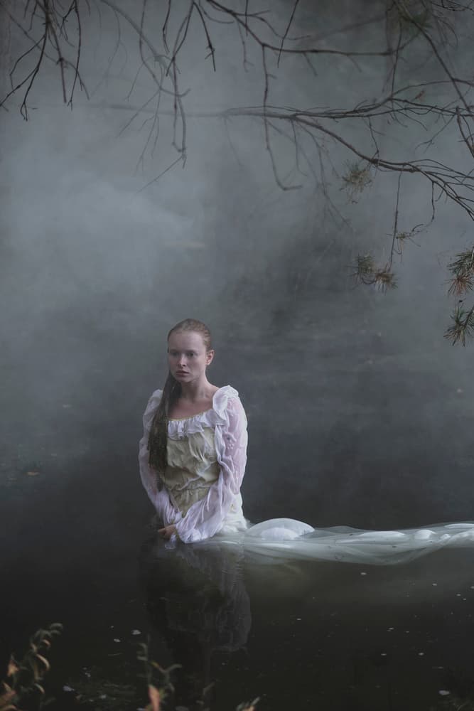 Woman in the Mist by Olga Barantseva — canvas wall art