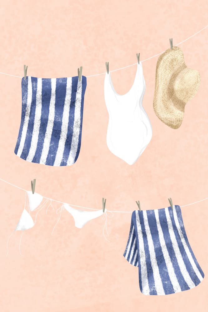 Summer Laundry Day by EMELIEmaria — canvas wall art