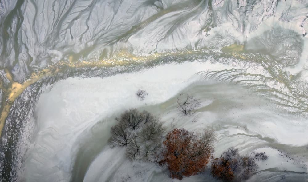 Desolate River Landscape by Aidong Ning — canvas wall art