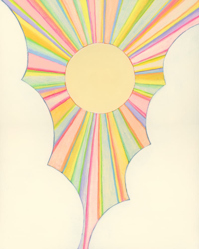 Pastel Rainbow Sunburst by Renée Stramel — canvas wall art