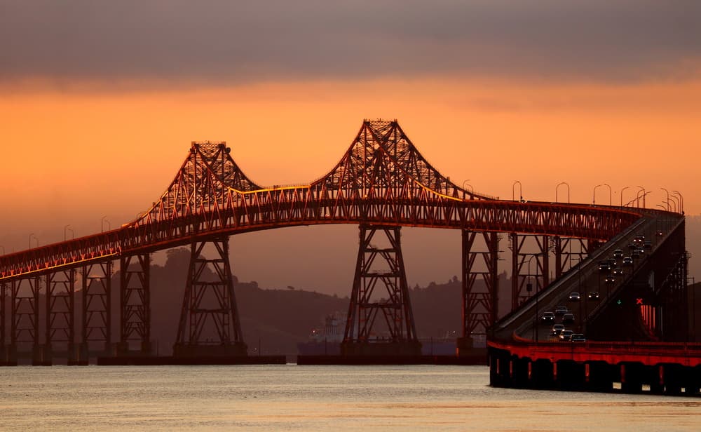 Golden Hour Bridge by Robin Wechsler — canvas wall art