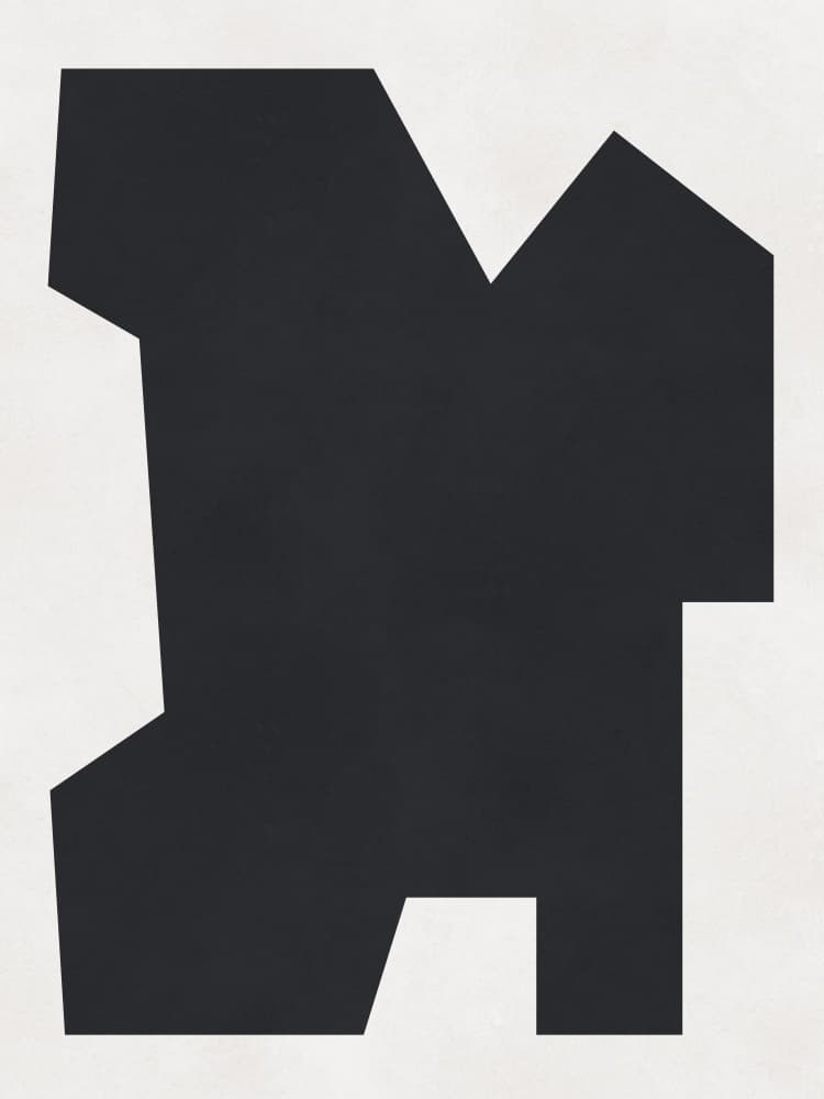 Minimalist Black Shape by Vitor Costa — canvas wall art