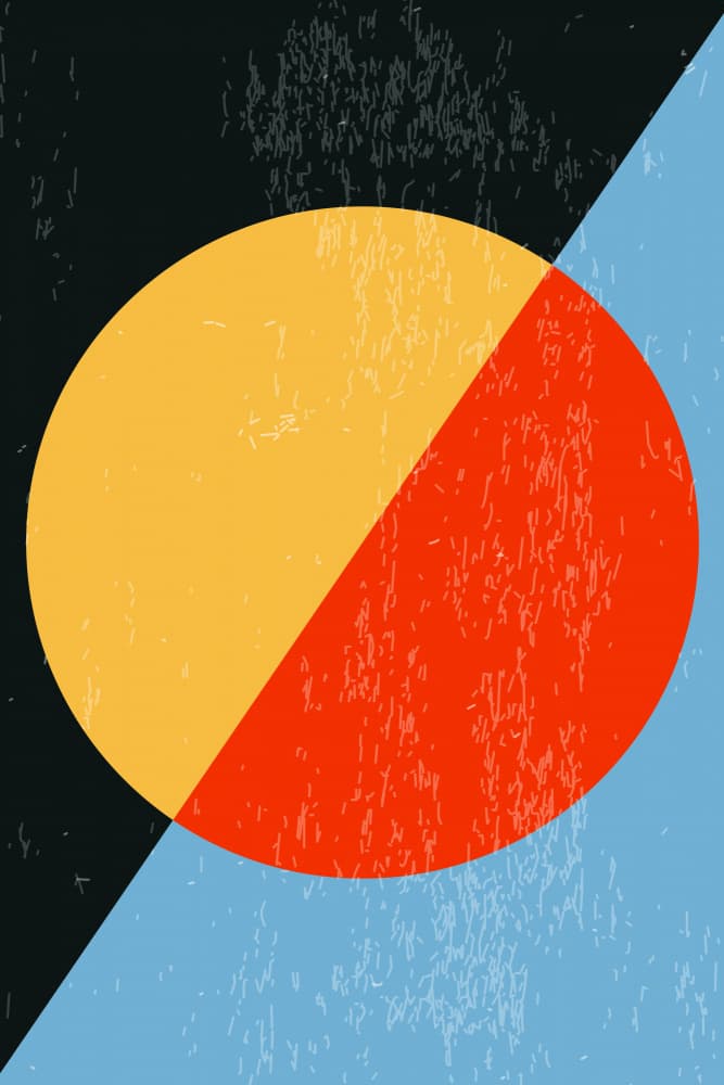 Geometric Color Block Circle by jay stanley — canvas wall art