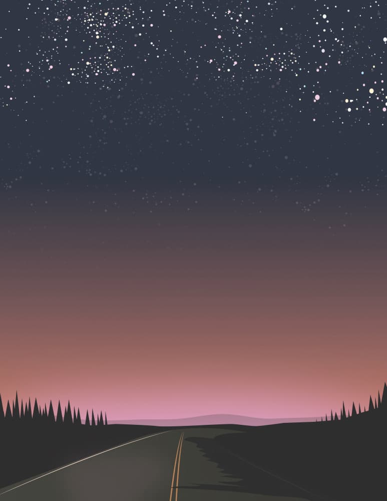 Twilight Road Stars by Nicholas — canvas wall art