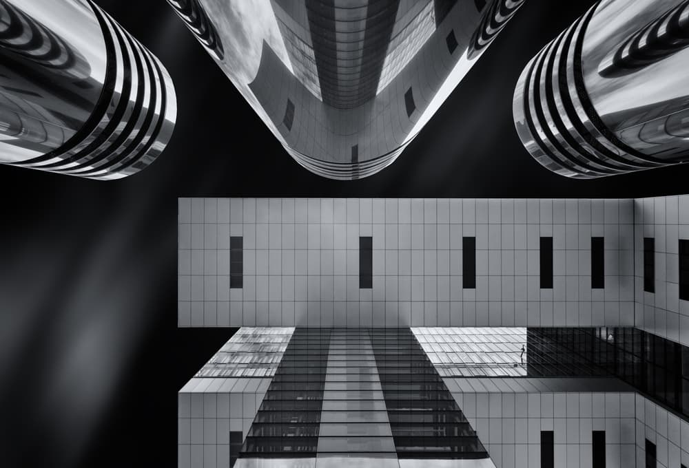 Sleek Urban Geometry by Jeroen van de Wiel — canvas wall art