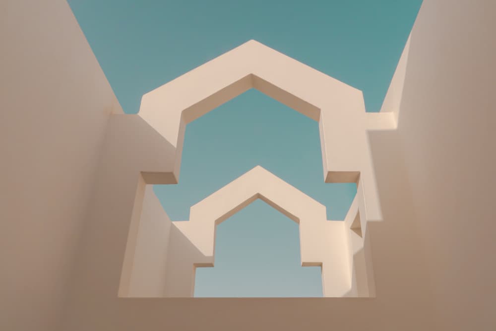 Modern Geometric Sky by Heike Wolters-Wrase — canvas wall art