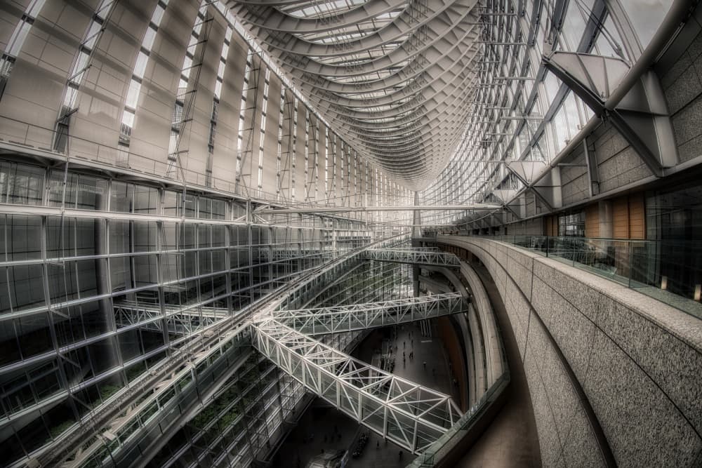 Modern Architectural Grandeur by Shigeharu — canvas wall art