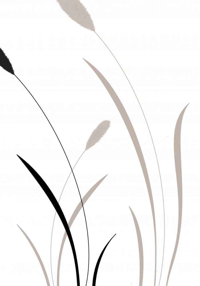 Minimalist Flowing Grass by Pictufy Studio II — canvas wall art