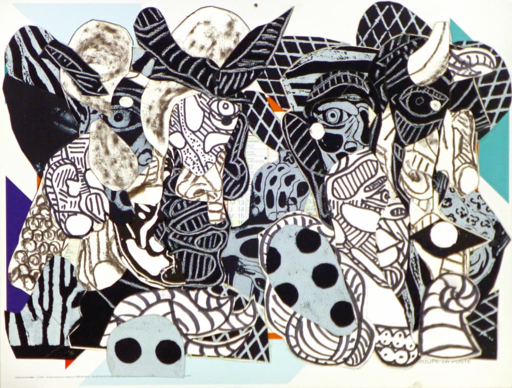 Abstract Patterned Faces by Pascal Marlin — canvas wall art