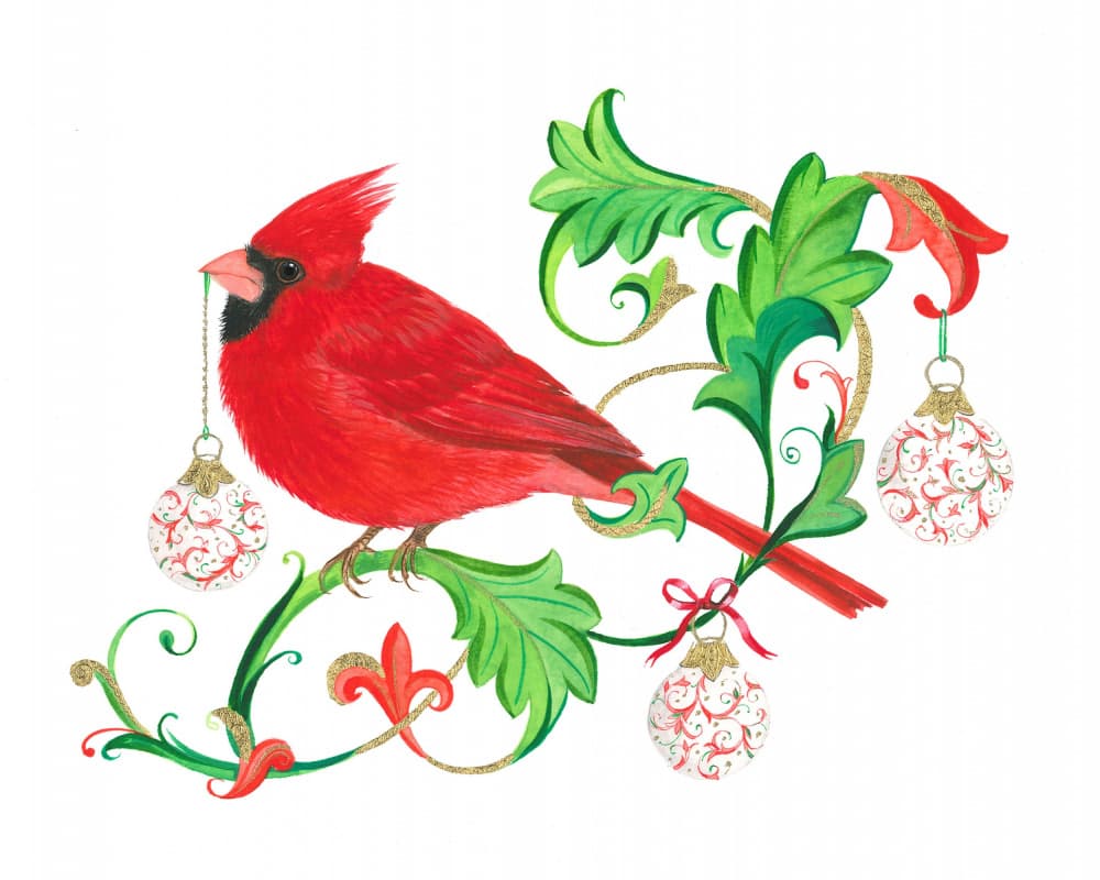 Holiday Cardinal by Isabelle Brent — canvas wall art