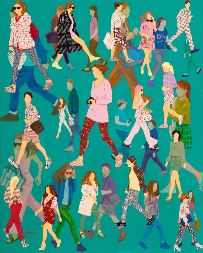 Urban Fashion Crowd by Jukyong Park — canvas wall art