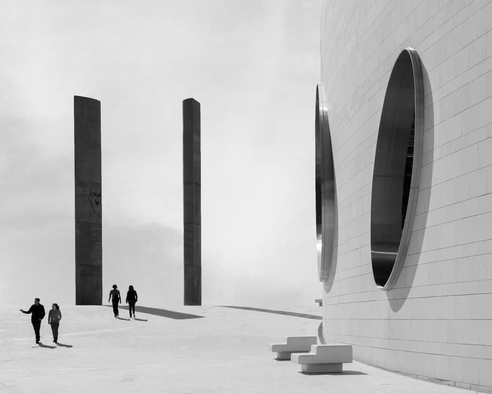Monochrome Modern Architecture by Olavo Azevedo — canvas wall art