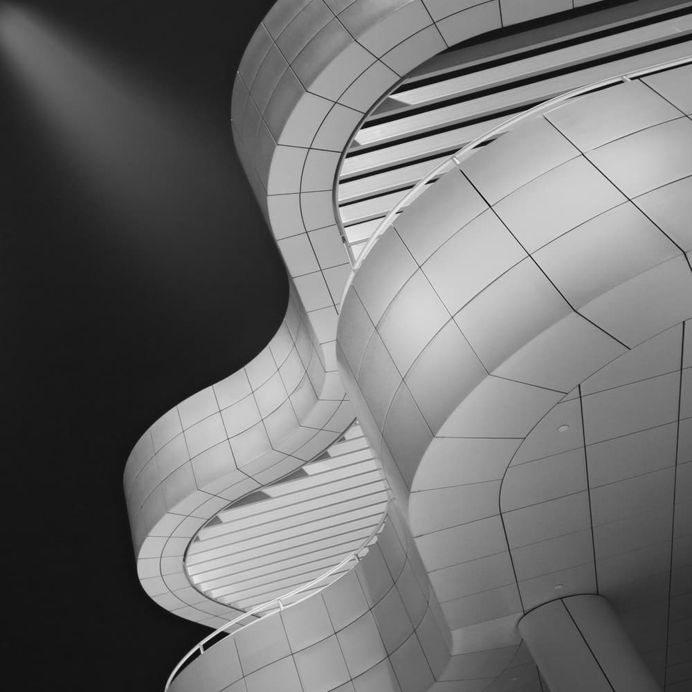 Abstract Building Curves by Yi Fan — canvas wall art