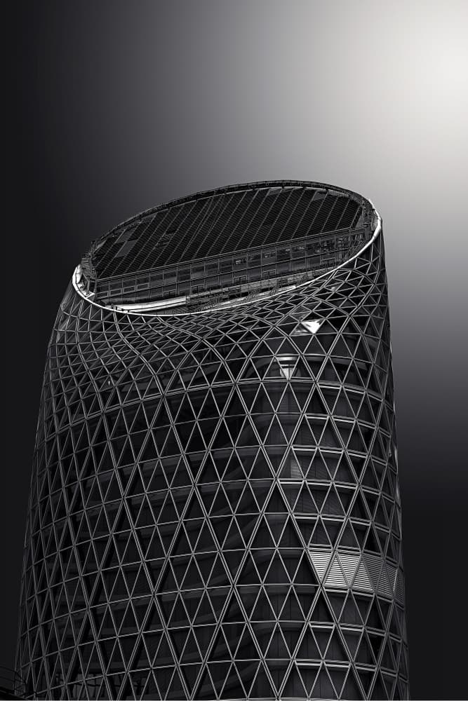 Geometric Skyscraper Facade by Roland Weber — canvas wall art