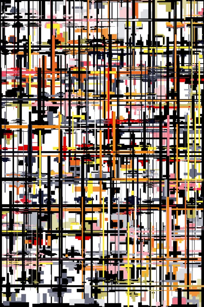 Vibrant Geometric Grid by Petr Strnad — canvas wall art