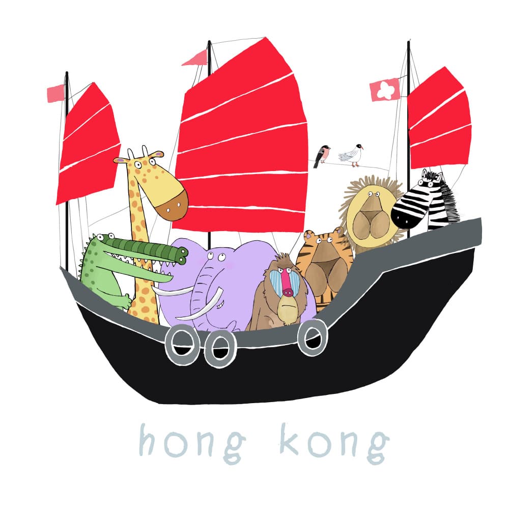 Whimsical Hong Kong Animals by Carla Daly — canvas wall art